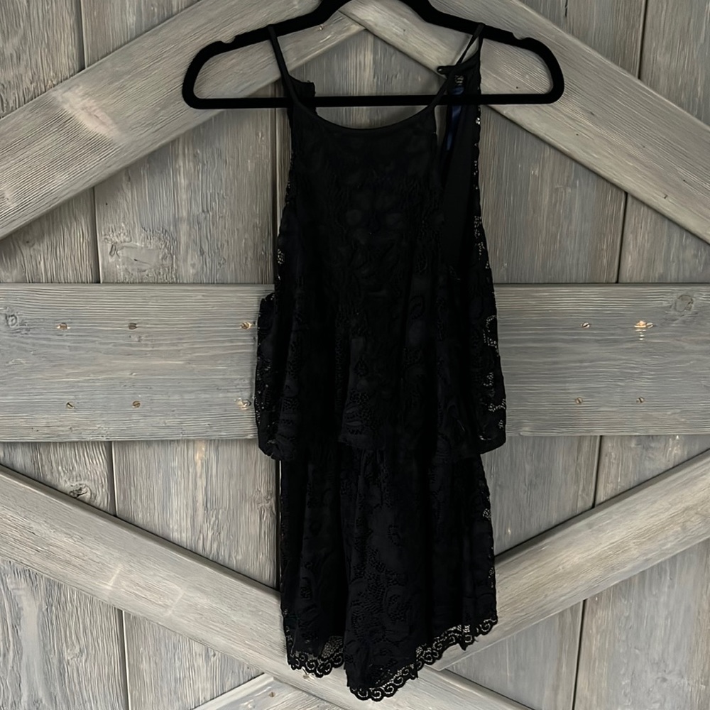 Black lace Romper